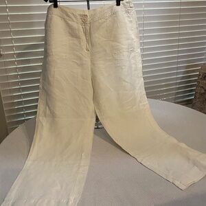 Chico’s white linen pants size 2.5  (size 14)